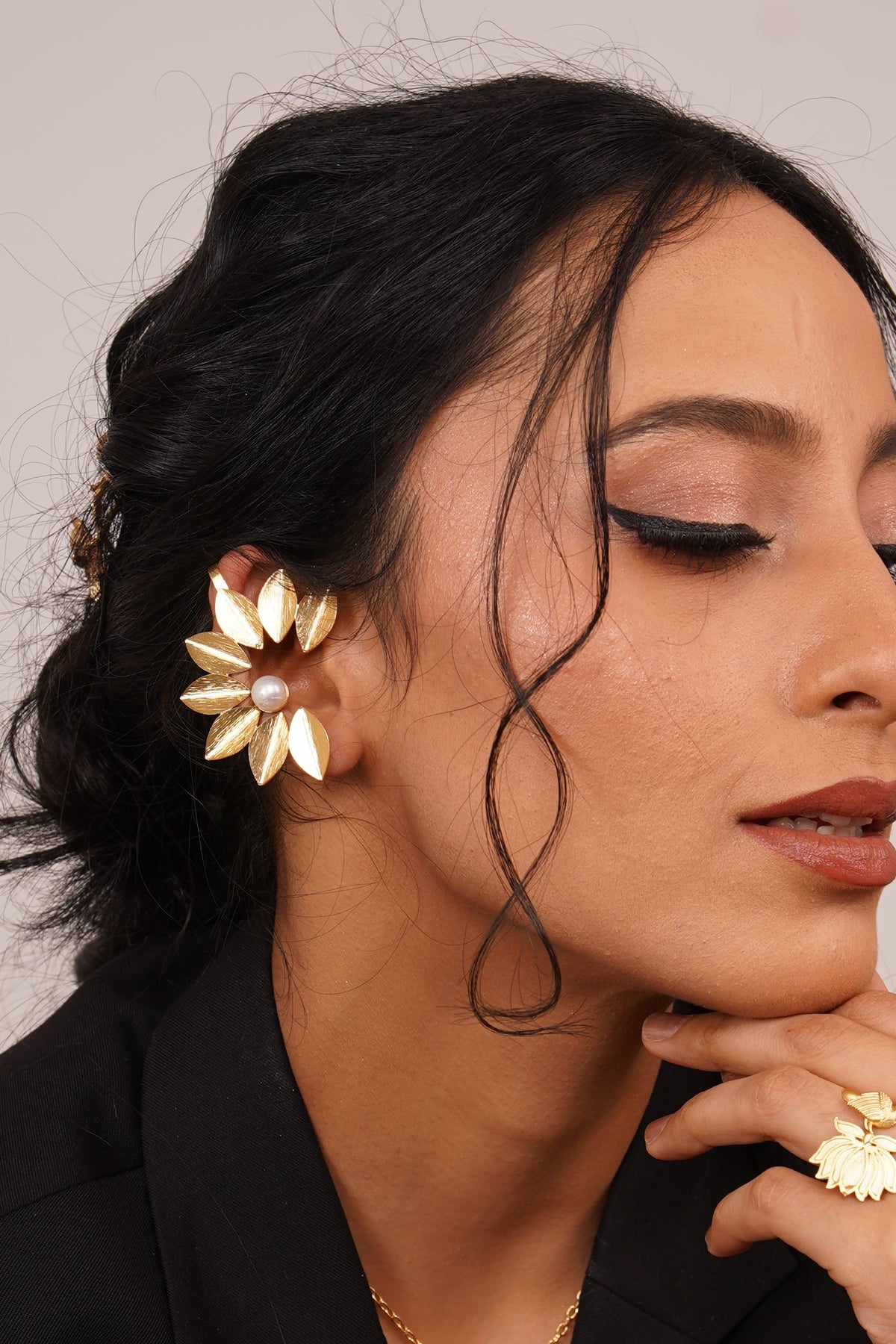 Pearl Petal Ear Cuff