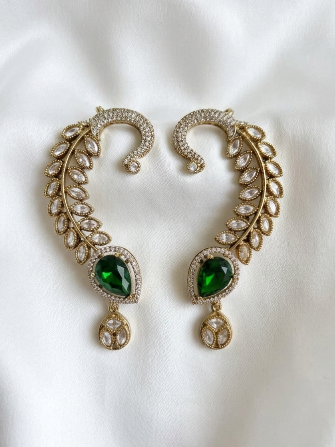 Emerald Vine Earcuff
