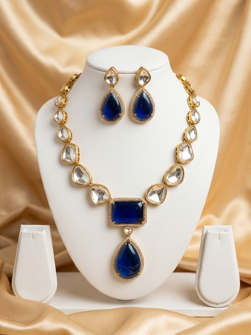 Neelkanth Kundan Necklace Set