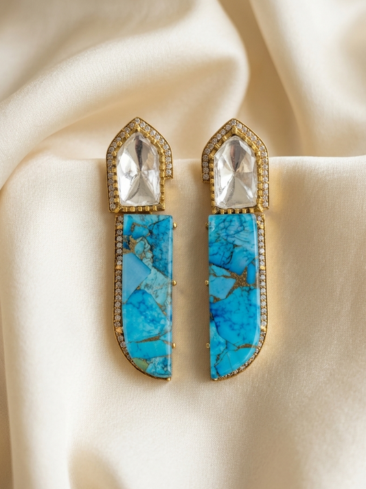 Neela — Crystal & Turquoise Drops