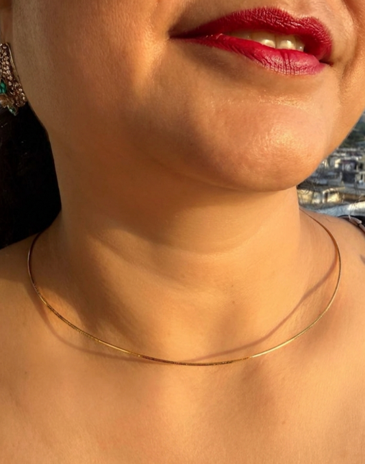 Sleek Gold Plated Hasli