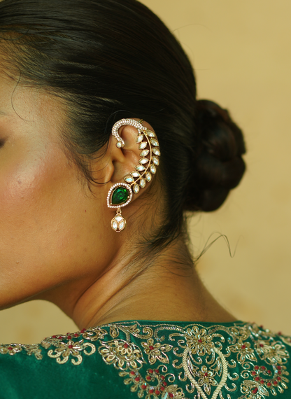 Emerald Vine Earcuff