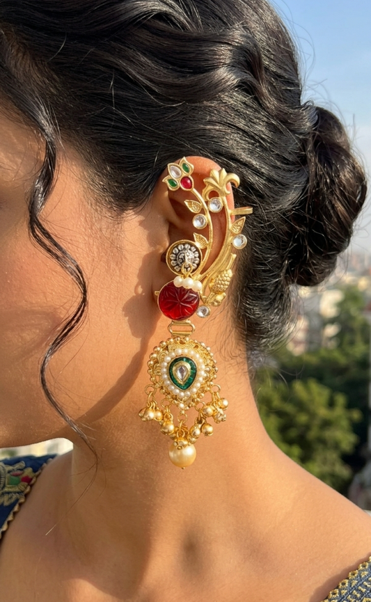 Laal Tota Ear cuffs
