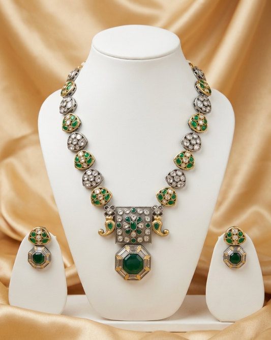 Panna Rajwada Dual Tone Necklace Set